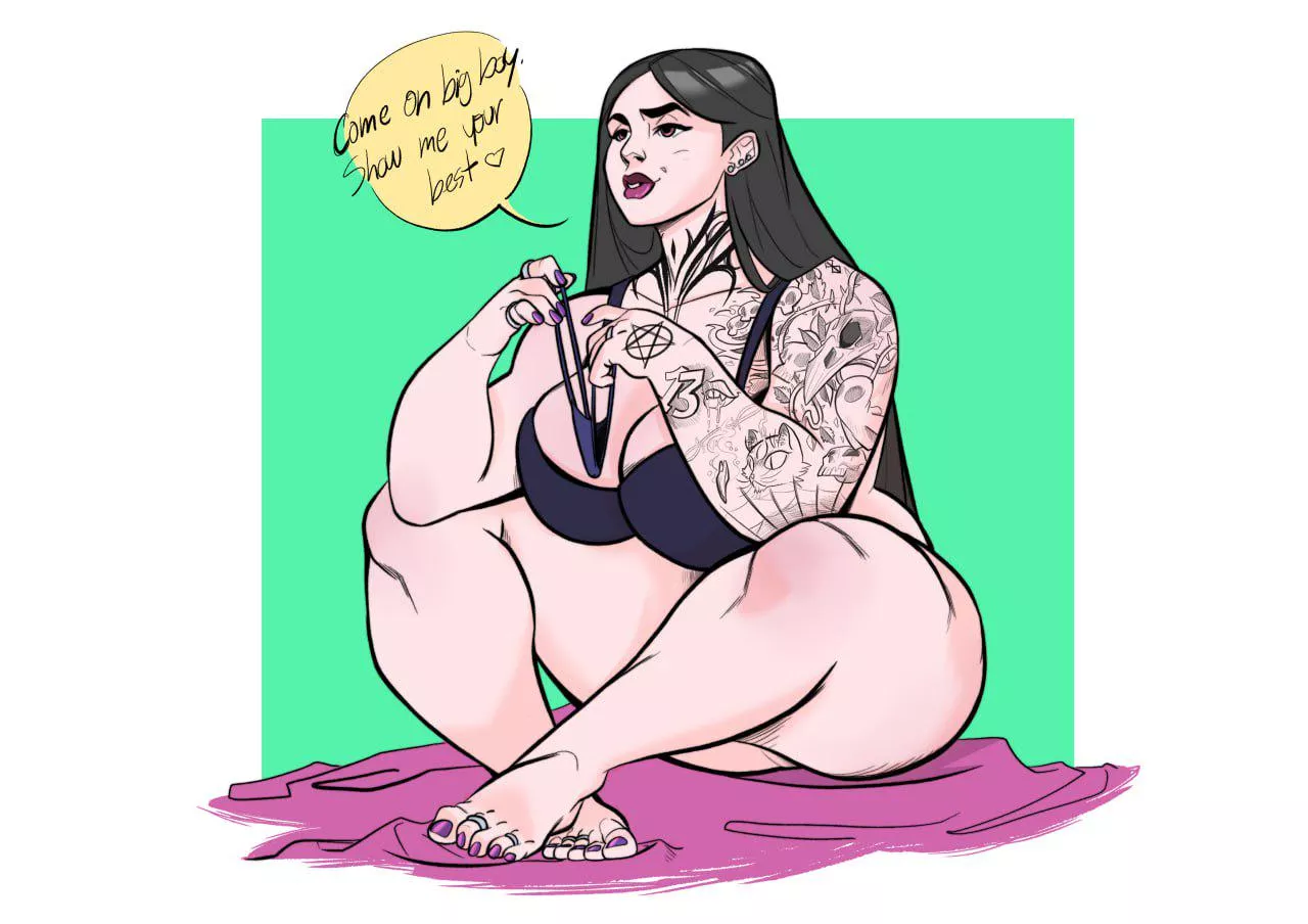 A BBW goth girl 