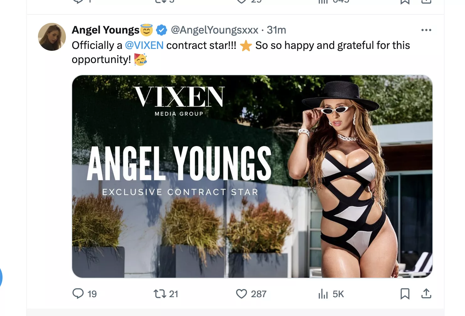 Angel Youngs goes exclusive with Vixen Media
