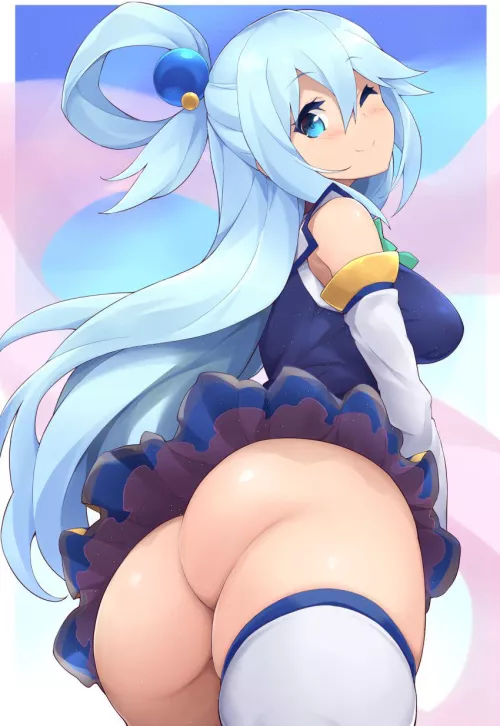 Aqua wearing her normal Outfit