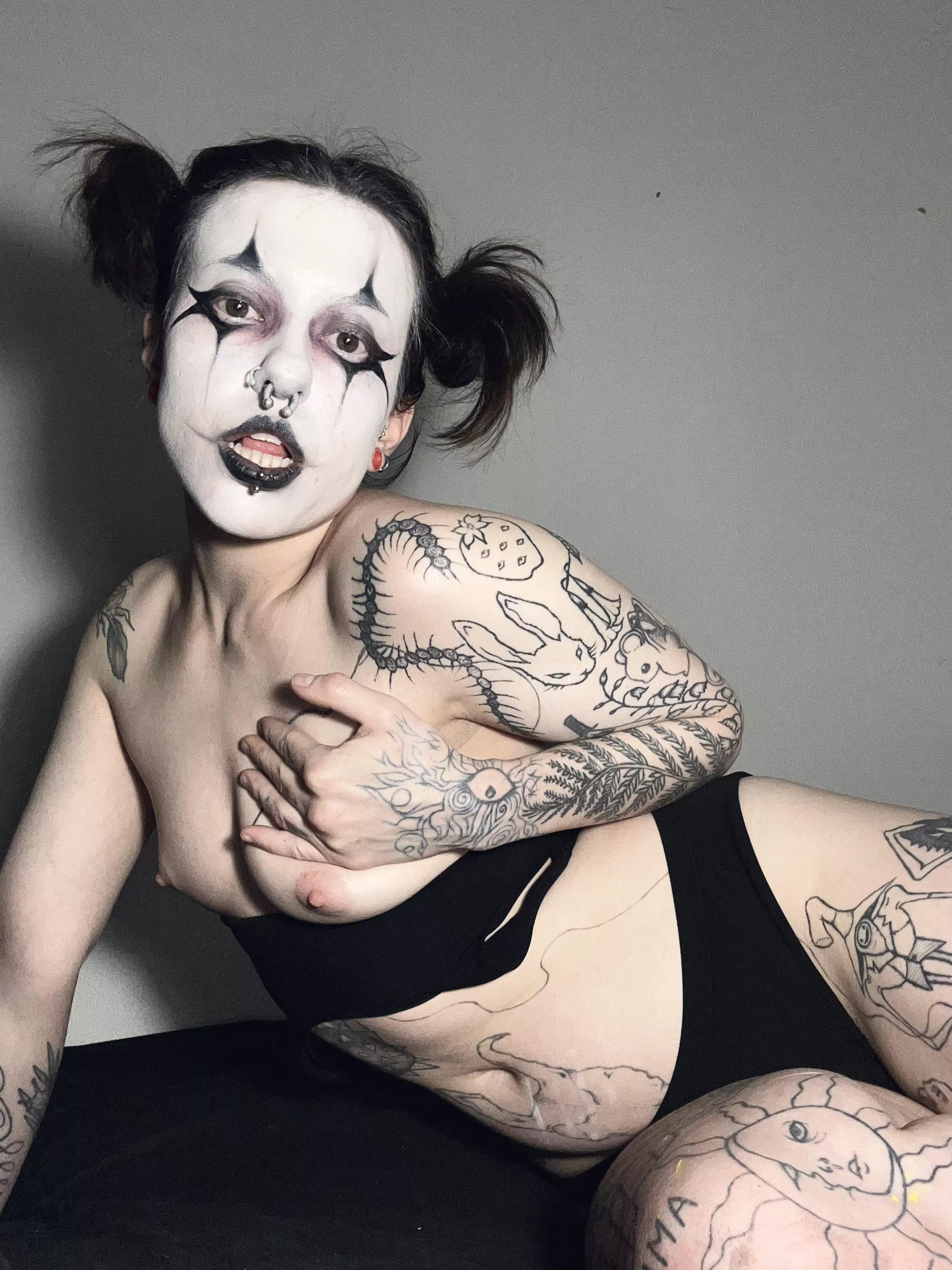 Bored and lonely little clown