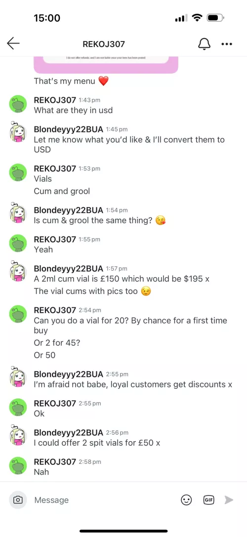 Cheap ass time waster. Immediate BLOCK @REJOJ307