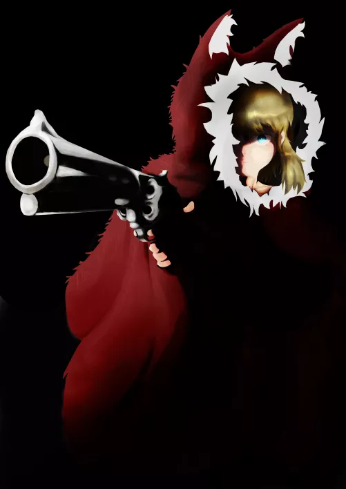 Fanart I ended up not finishing, thought Redhood's gun looked cool though so I hope you guys like it