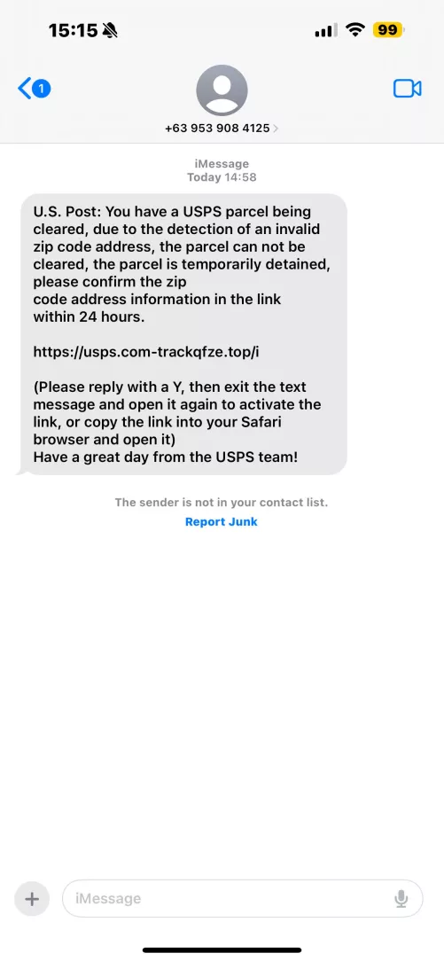 Finally got the scam text after a year. 