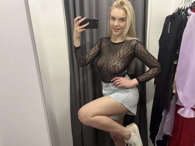 Fitting room lights really showing it off