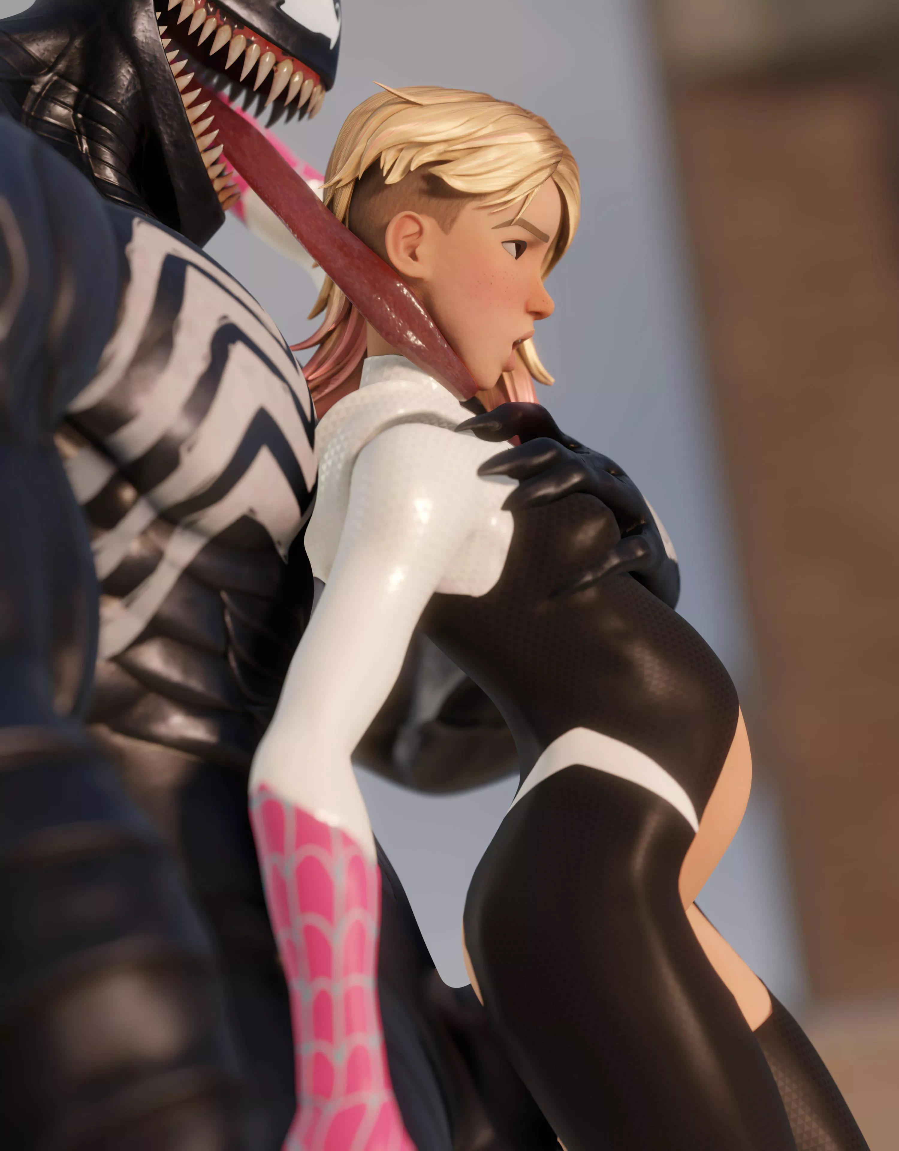 Gwen vs. Venom (emberstock) [Marvel]
