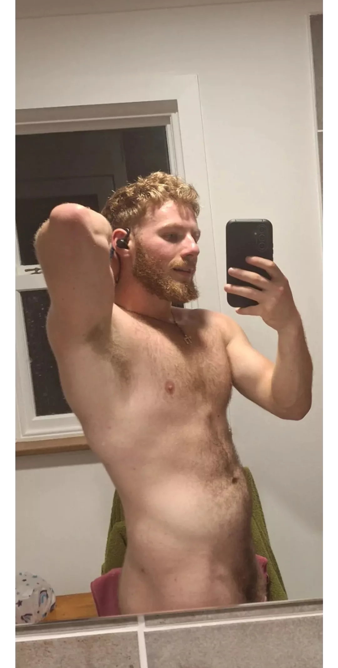 Hot and ready for a shower after my workout