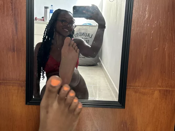 I bet my foot is bigger than your dick 😂