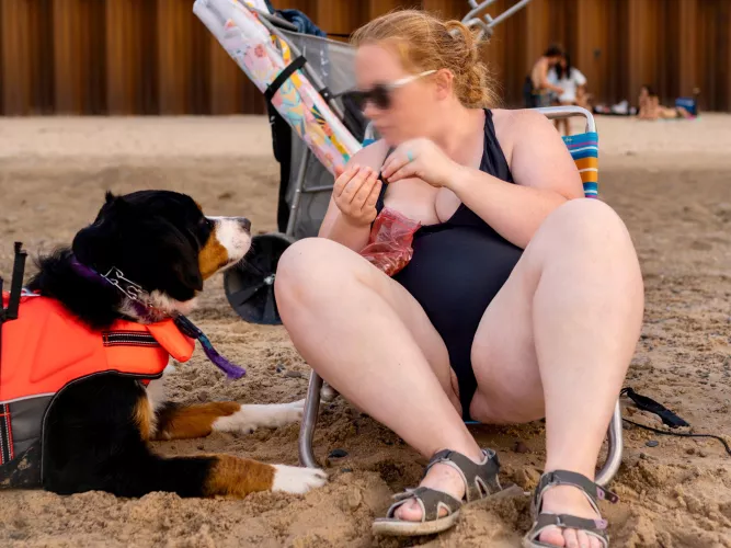 Idk what it is but every time I sit down on the beach I seem to find a lip slipped.