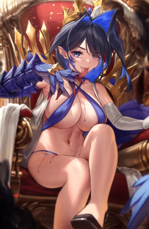 Kronii as Sodom's Warden/Queen Draco from Fate (Padoruu/@PadoruFerii)