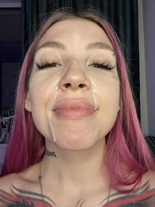 my boyfriend likes to cum on my face