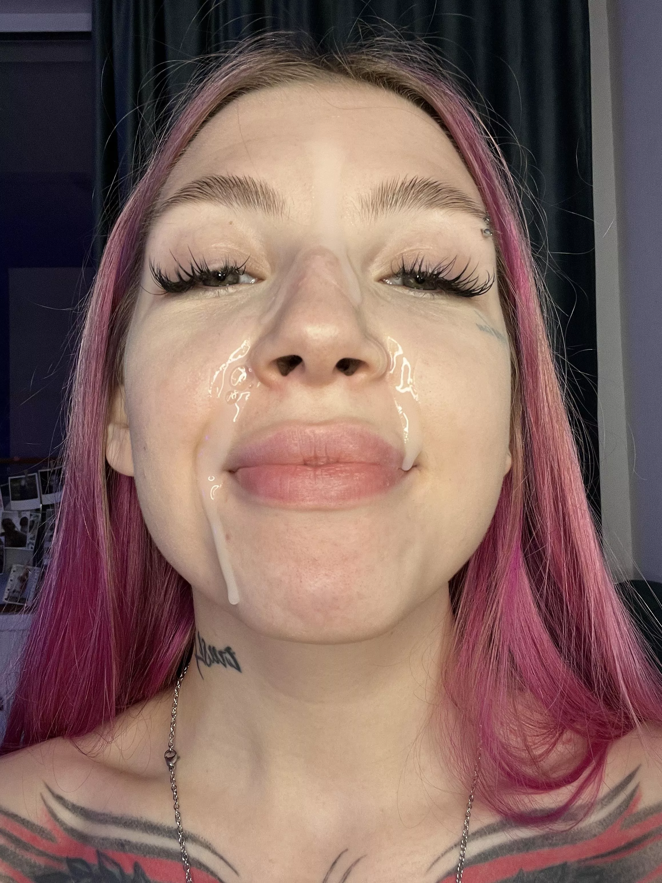 my boyfriend likes to cum on my face