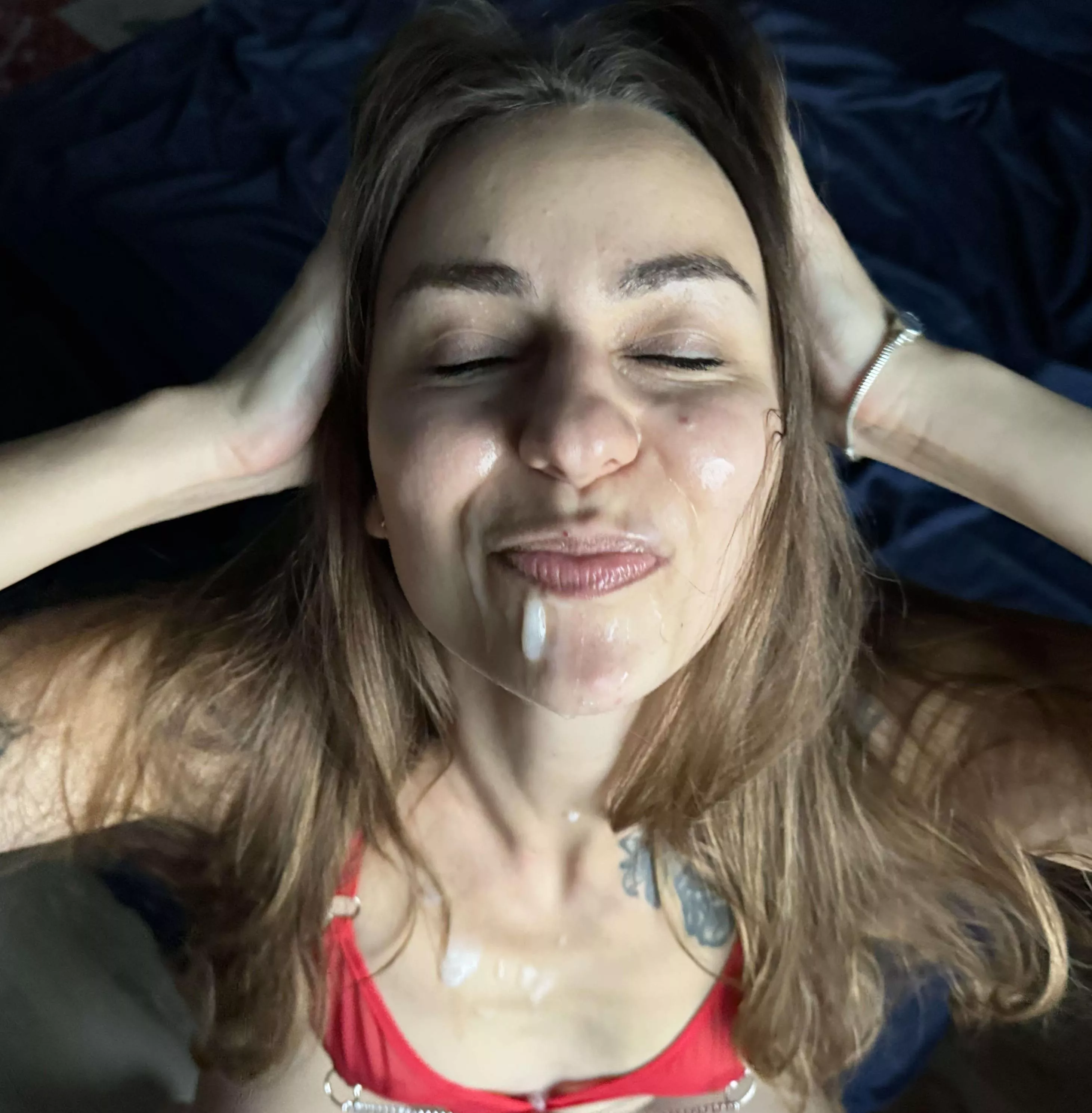 My daddy cum on my pretty face