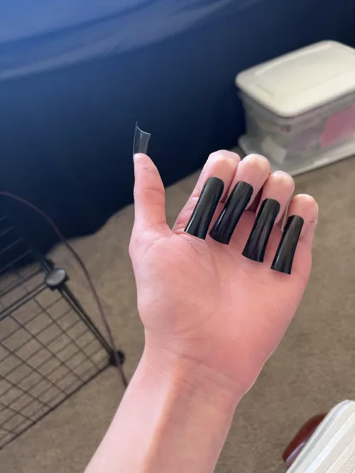 new nails today (duck nails lol)