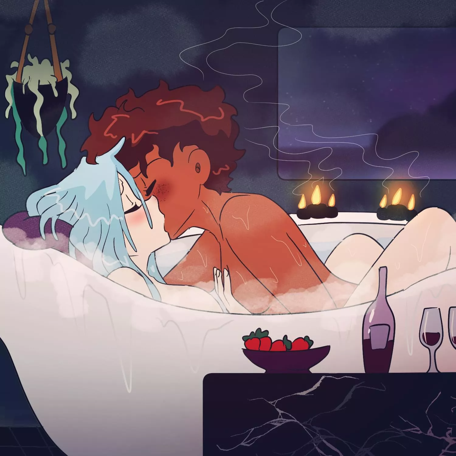 [OC][Our Little Universe] Having a nice little sensual bath together 😮‍💨❤️‍🔥