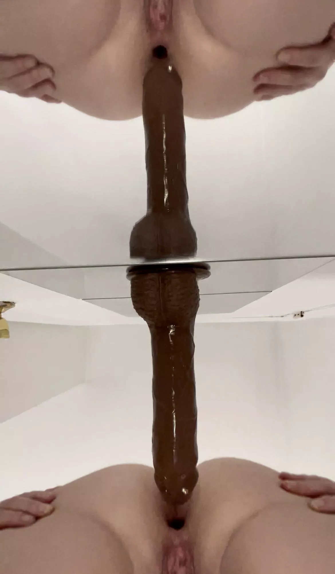 Playing with my toys anchored on the mirror