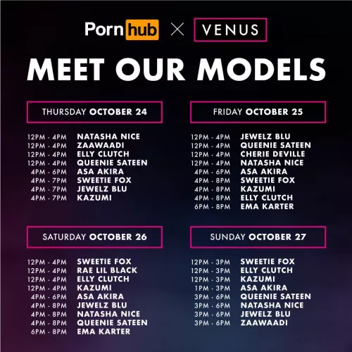 Pornhub porn stars signing at Venus Berlin