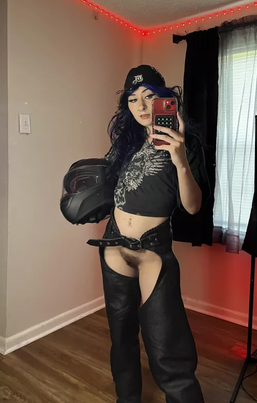 riding my bike, or riding your face with my hairy pussy? 