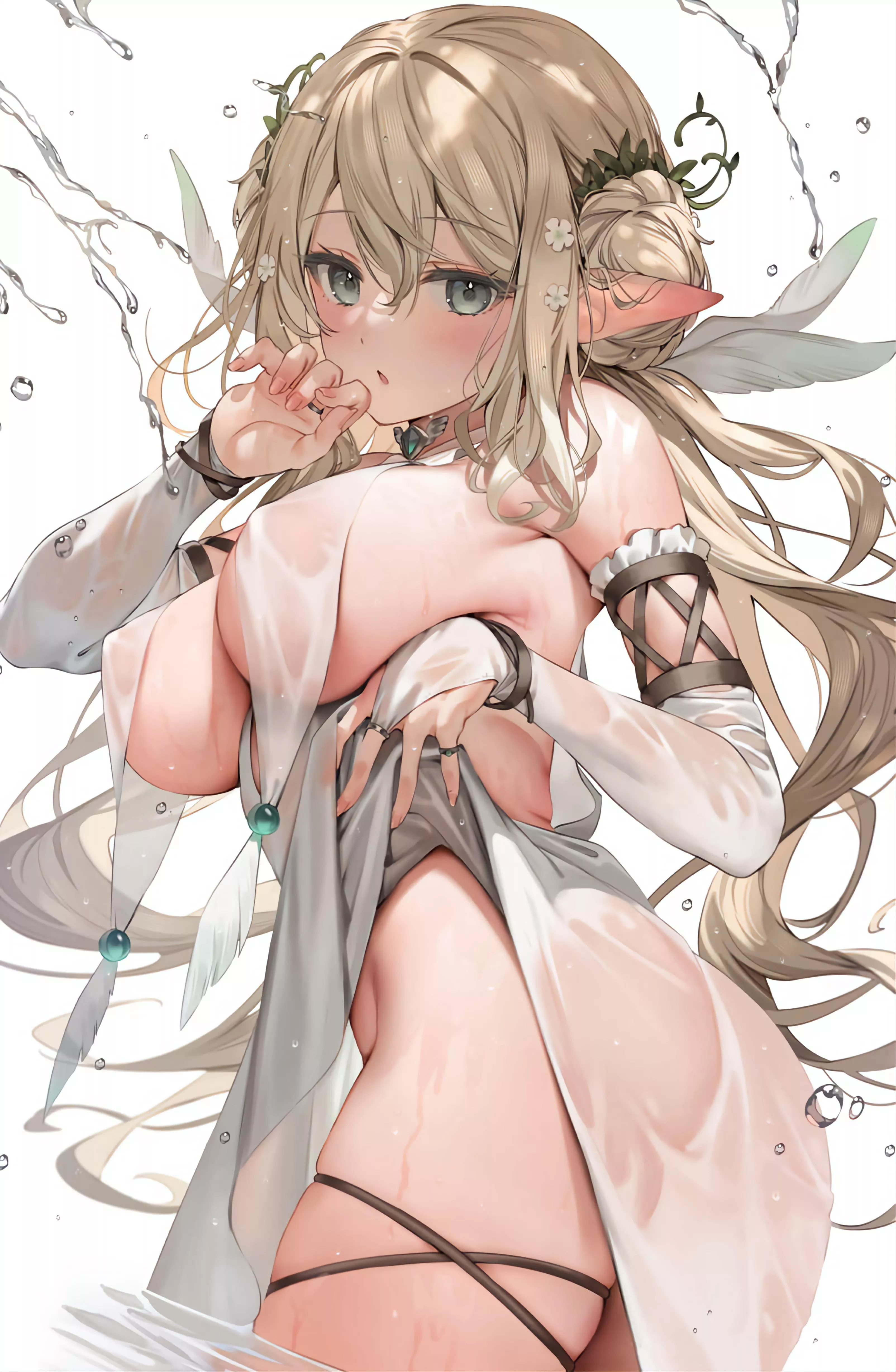 Soaking wet elf