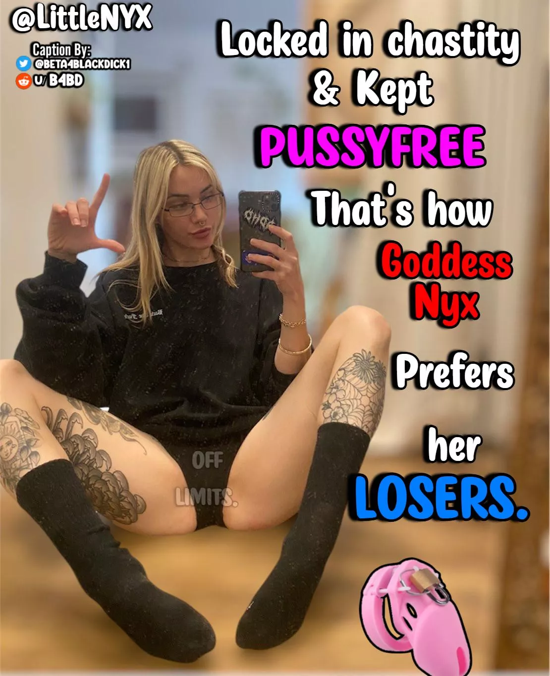 Thats how she prefers her losers.
