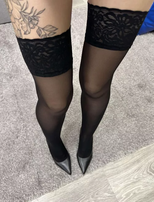 The combination f stockings and heels seems sexy to me