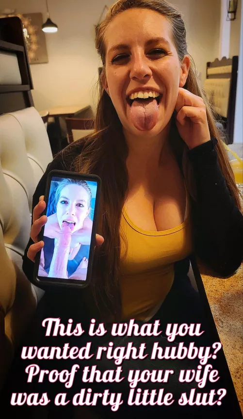 They love seeing the proof don't they