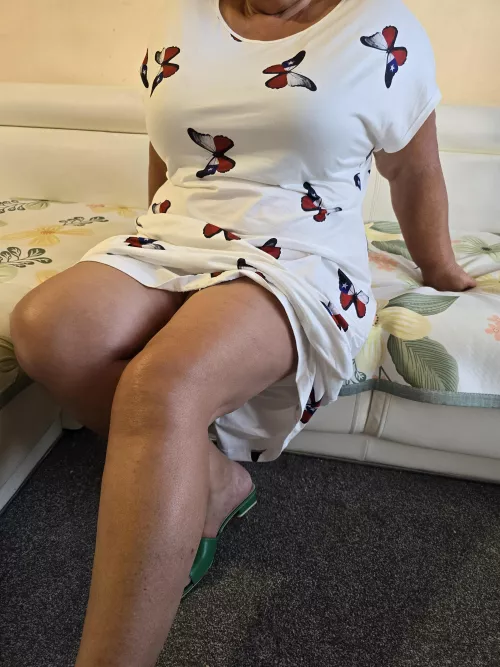 Thighs and sexy dress.