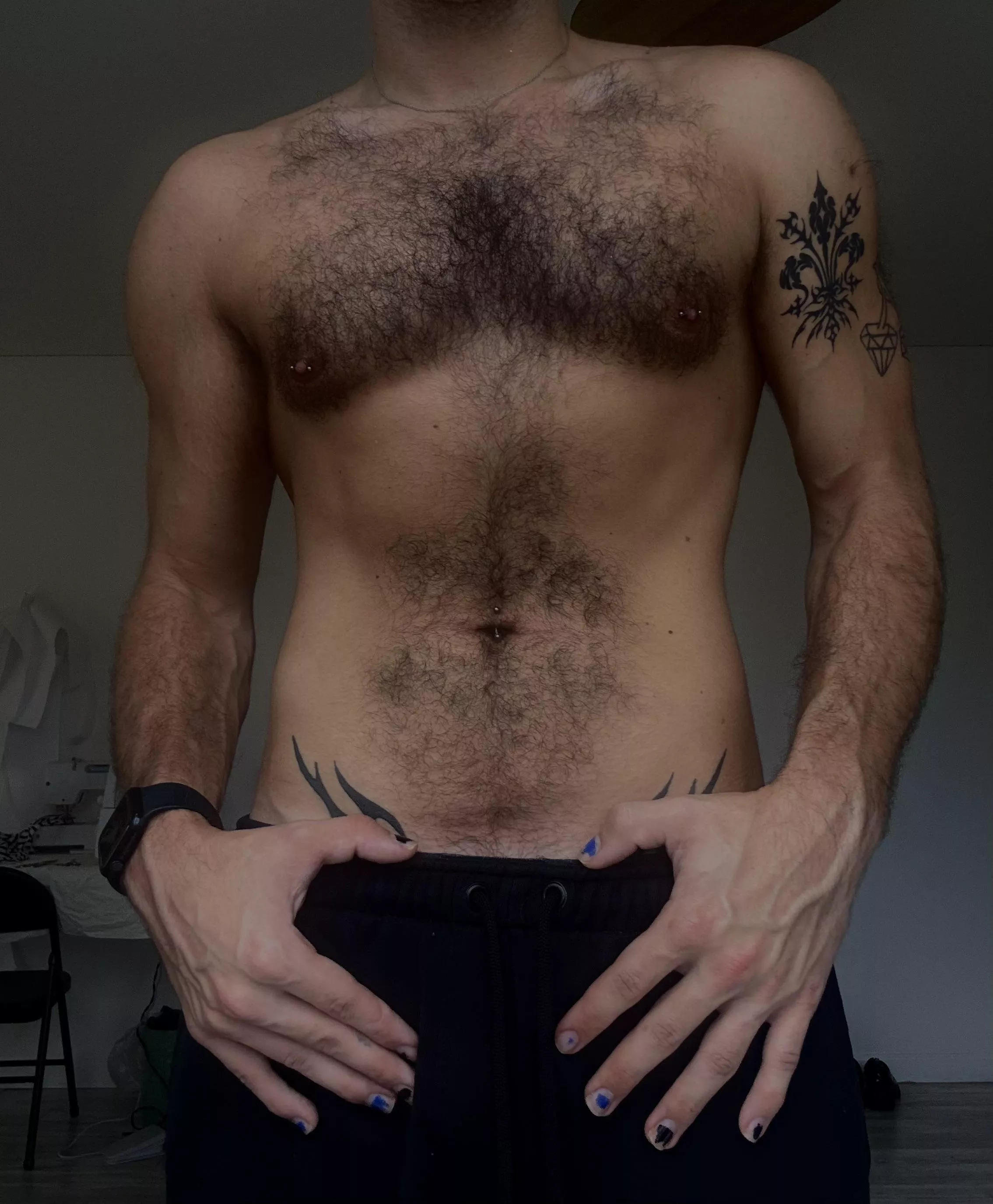 veiny hands pierced nipples 