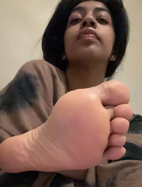 View of my stepping on your face💋
