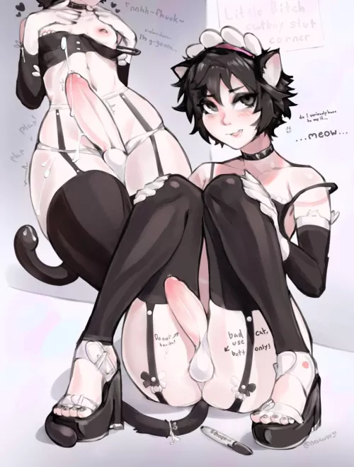 What's better than being a femboy maid? Being a cat femboy maid of course