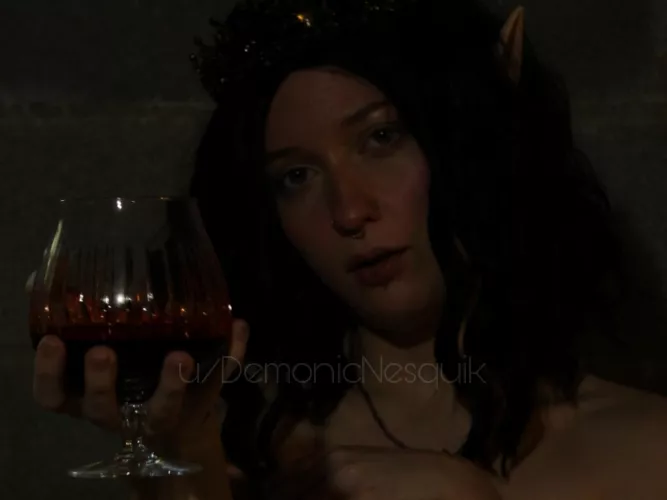 Would you like a glass of wine? (It might also be blood)