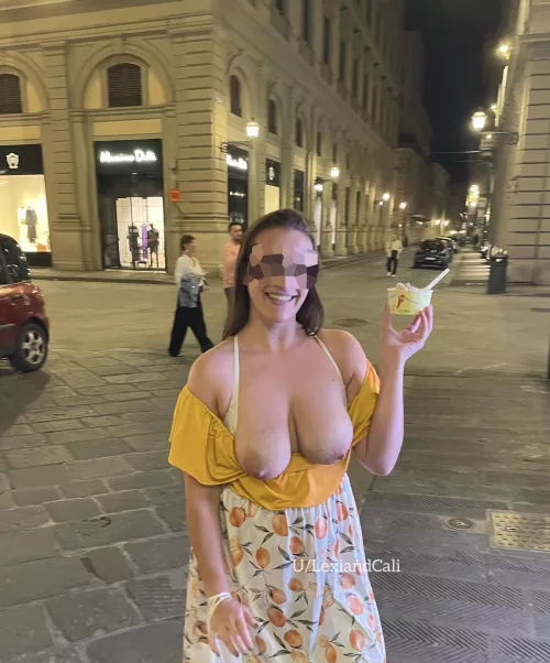 You never know when I’ll dump my tits out