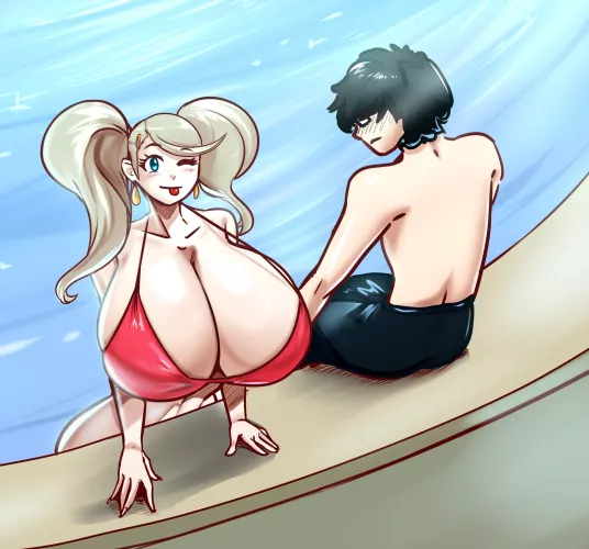 Ann and Joker at the beach(Schnauzercito)