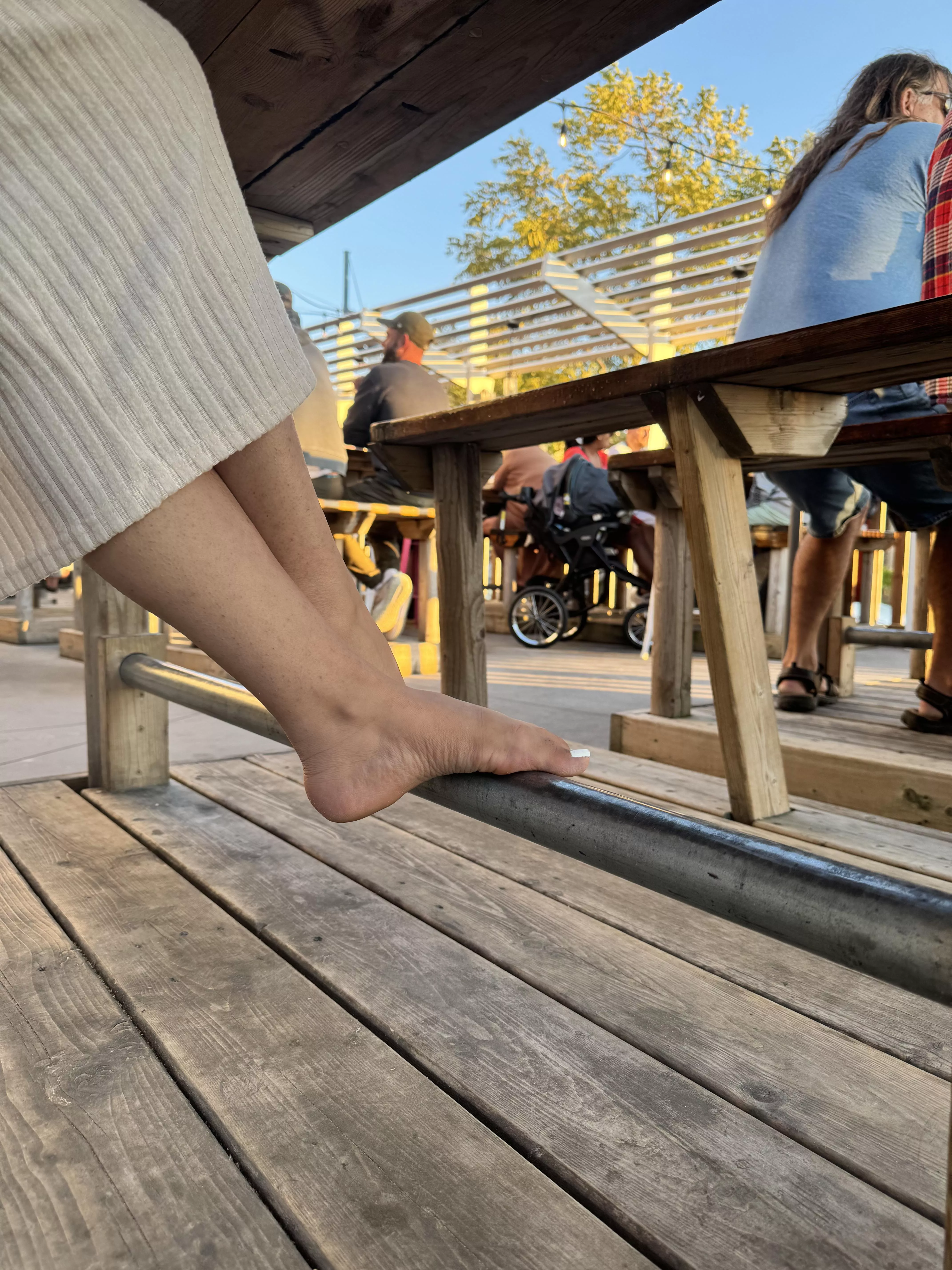 Arching on a sunset date 