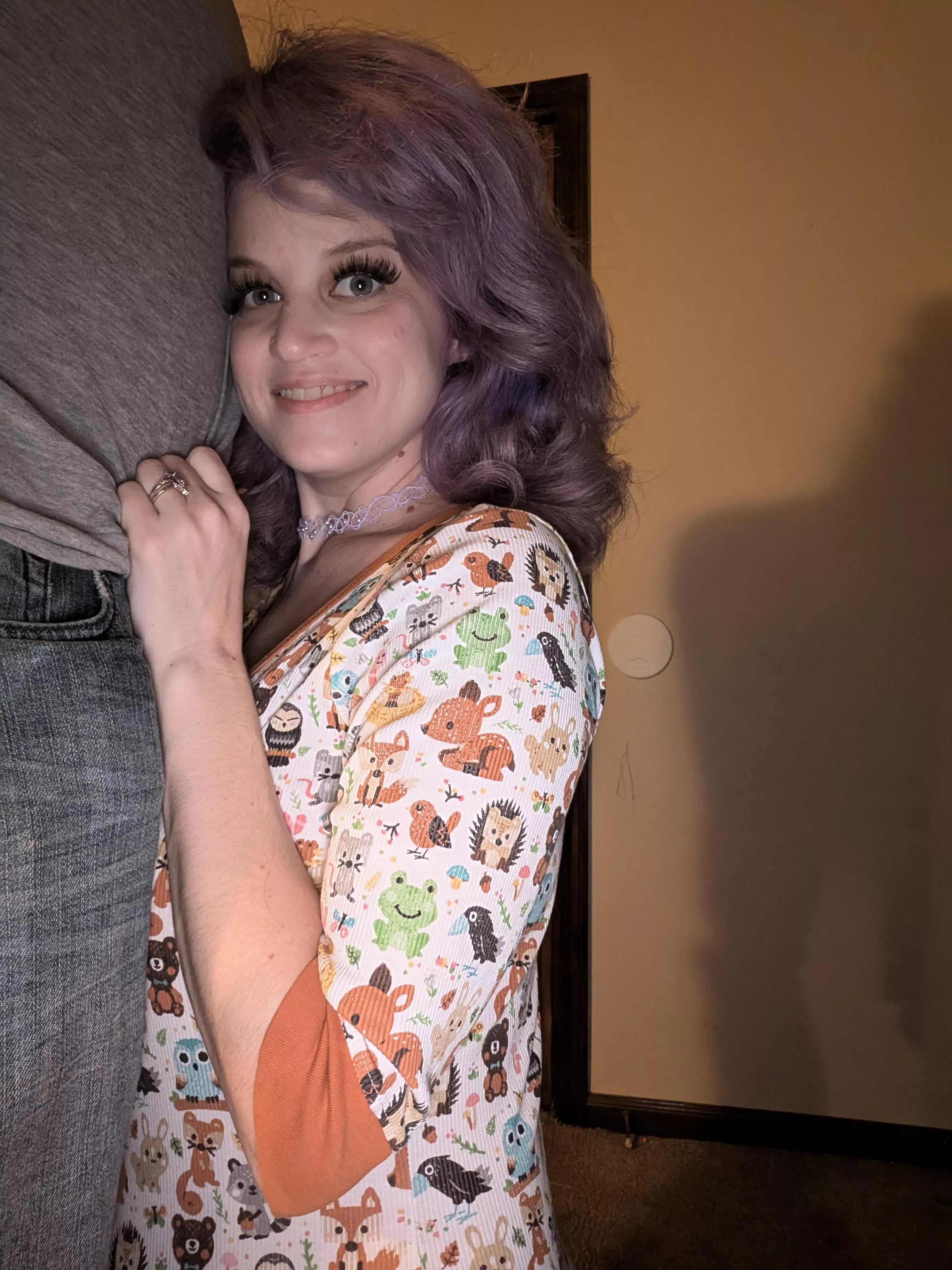 Being down here with Daddy makes me feel little