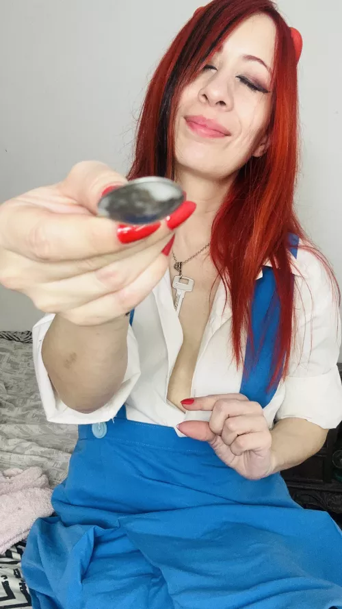 Close your eyes and open your mouth, you must drink all the milk you threw.