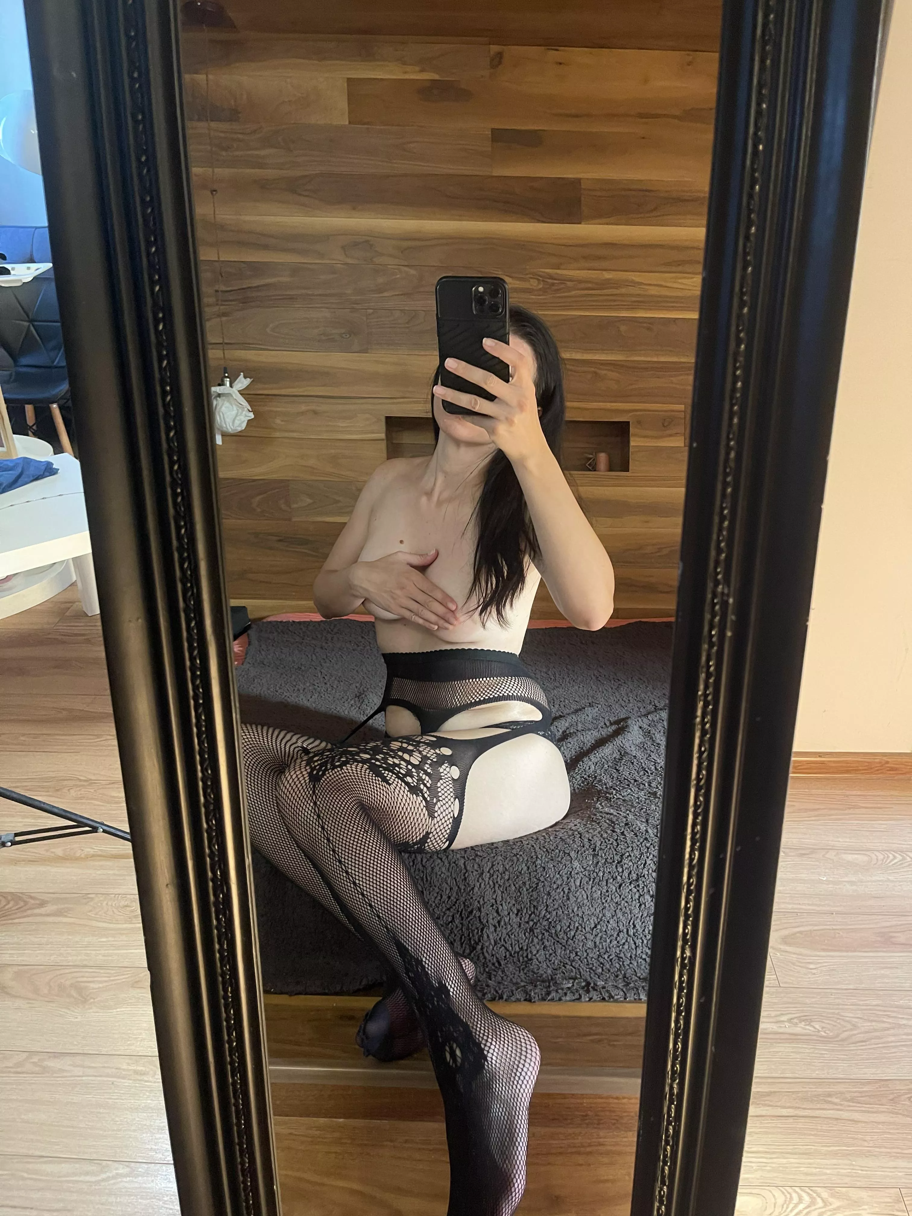 Do you think it's hot that I'm wearing nylon stockings?