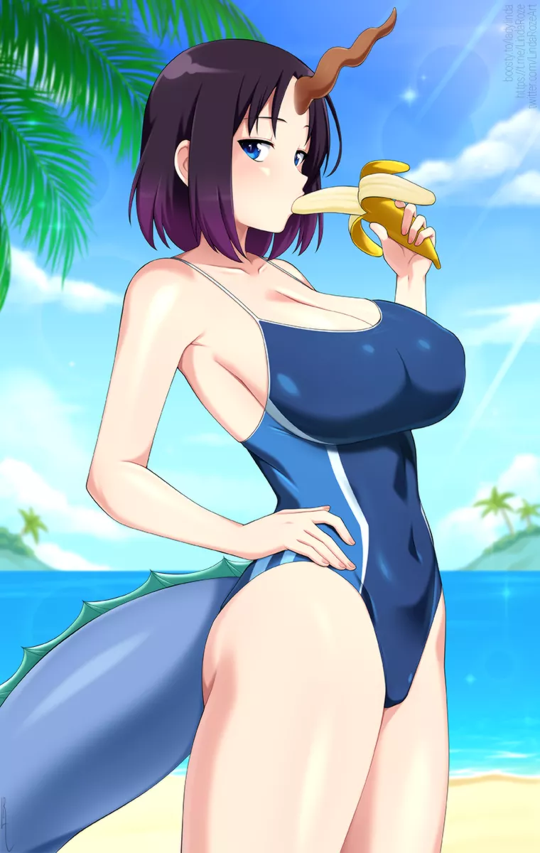 Elma eating a banana!