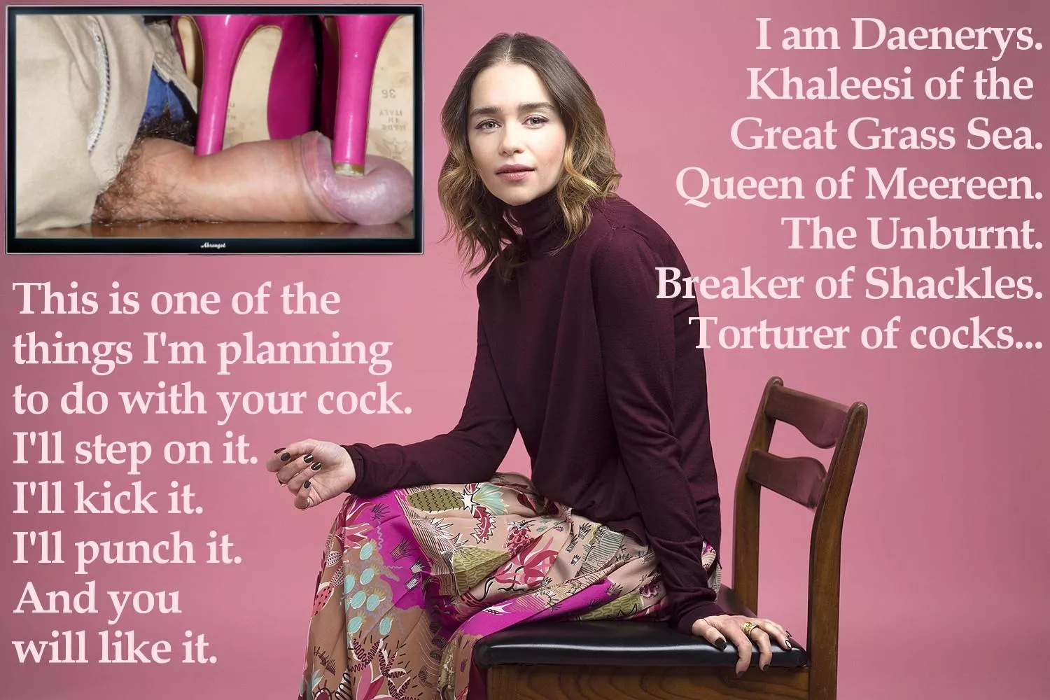 Emilia Clarke can do to my cock whatever she wants