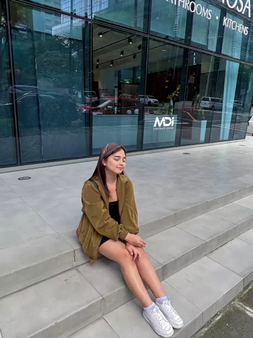 Felt cute with my chubby cheeks haha ✨