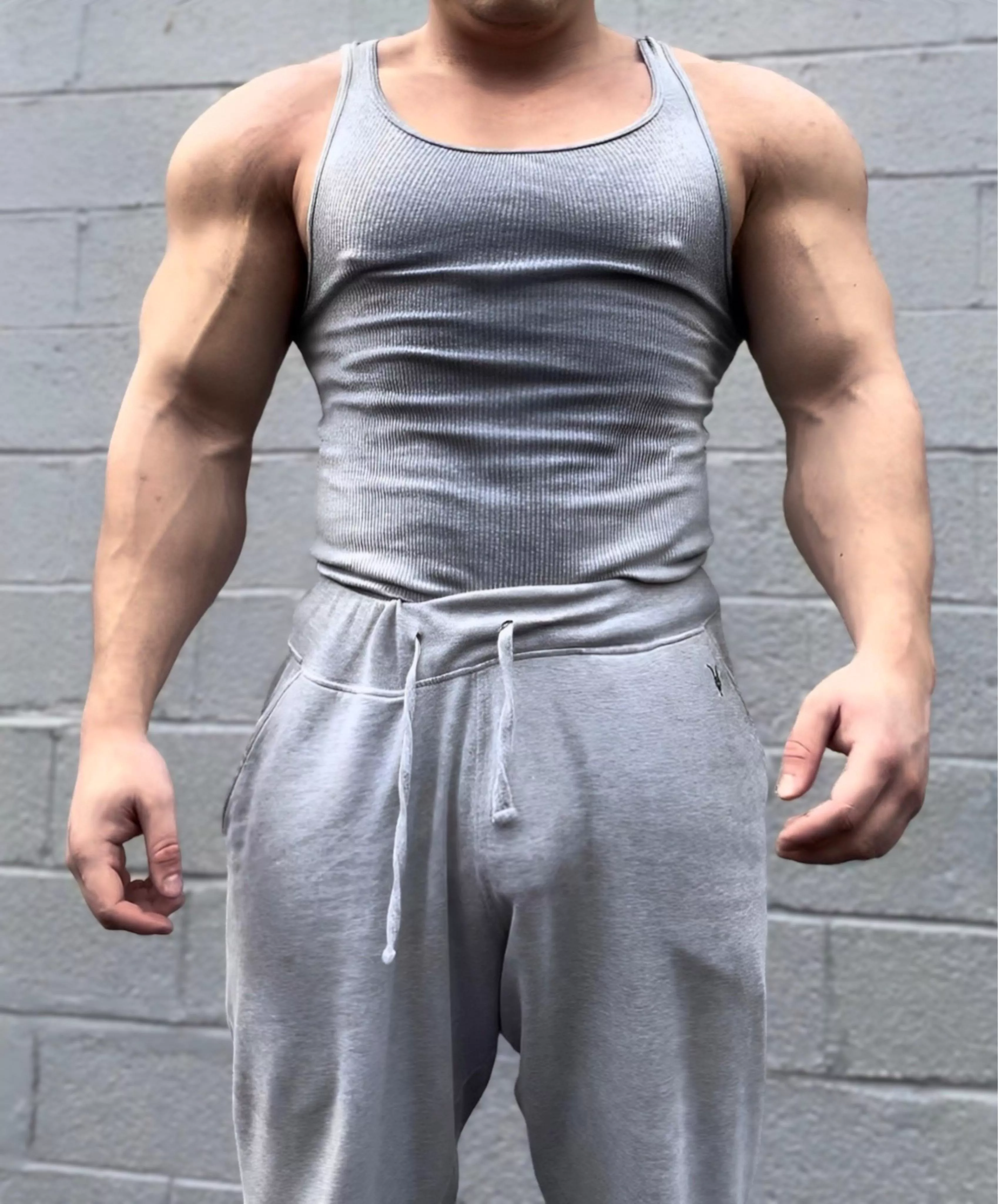 Fresh out of leg day, sweat mark in my crotch area had me laughing