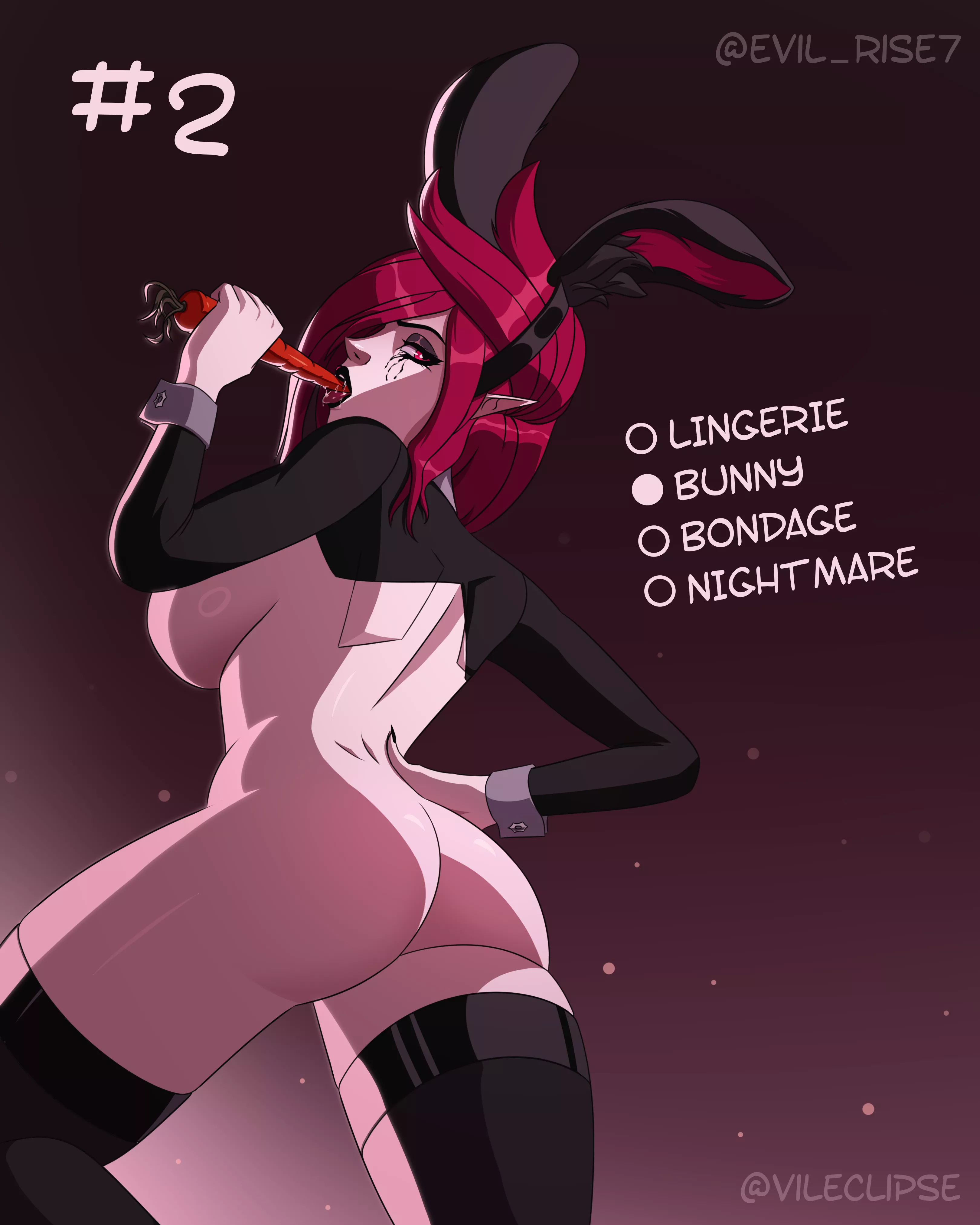 Goth Morgana Strip Challenge [2/4] (vileclipse)