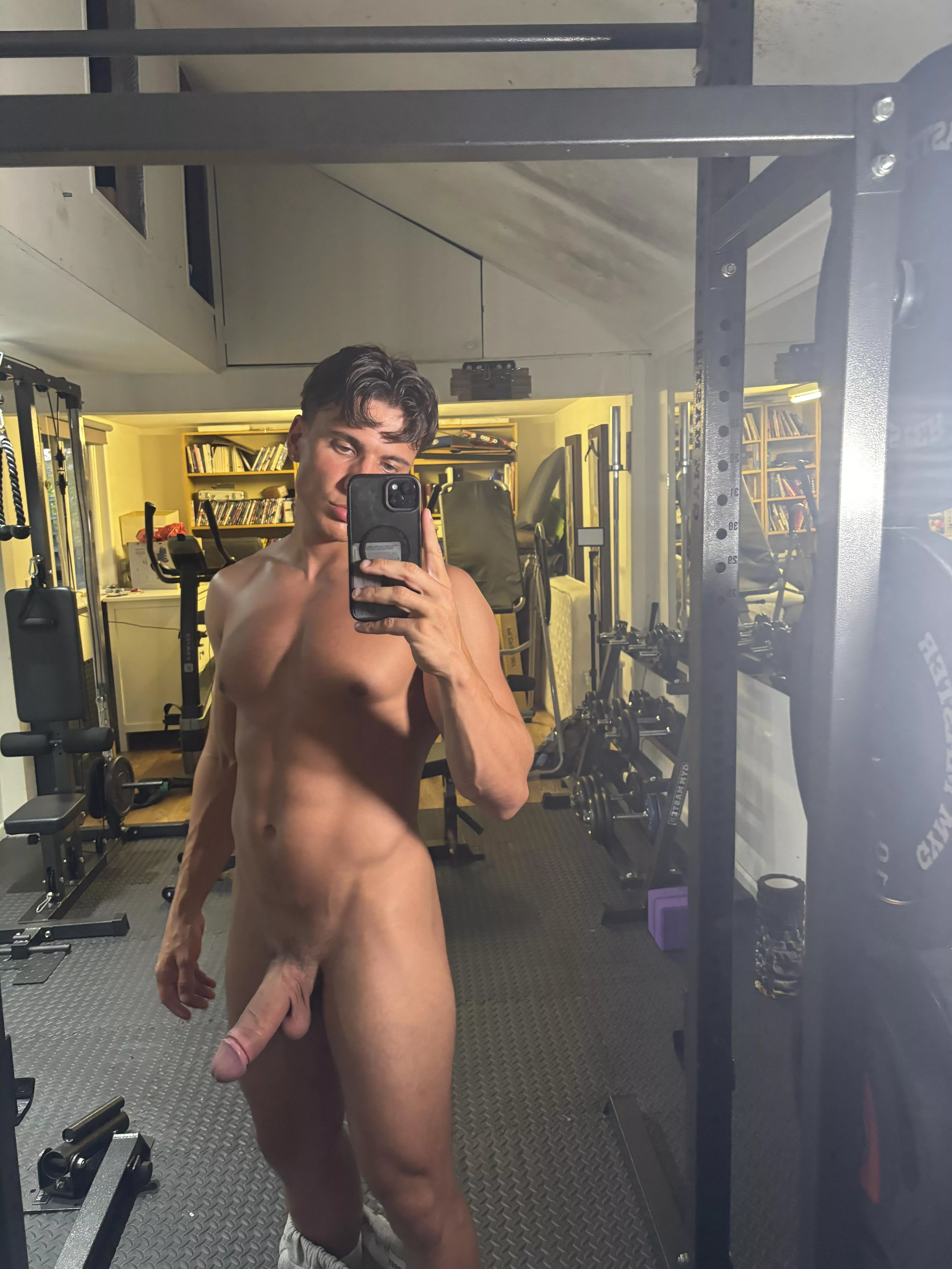 Hard while working out 