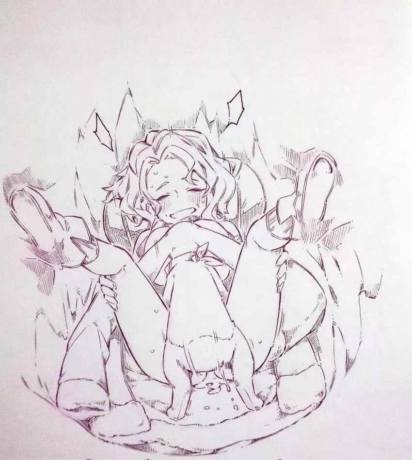 He must be thrusting so fast.(Tsukareta San)