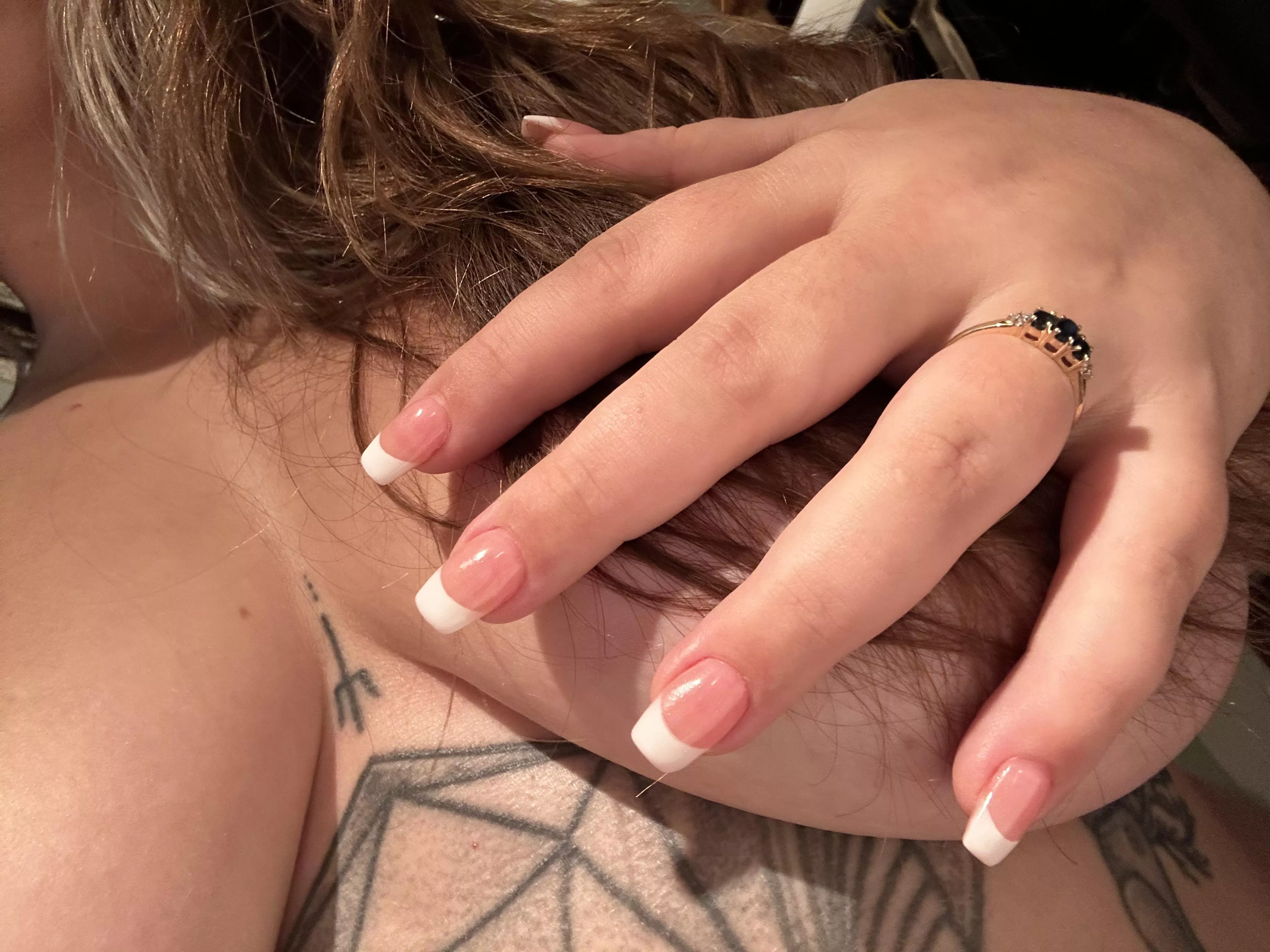 My engagement ring looks even better w/ a french mani.