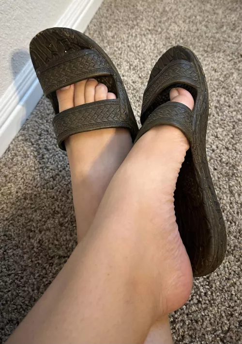 My sandals are so worn