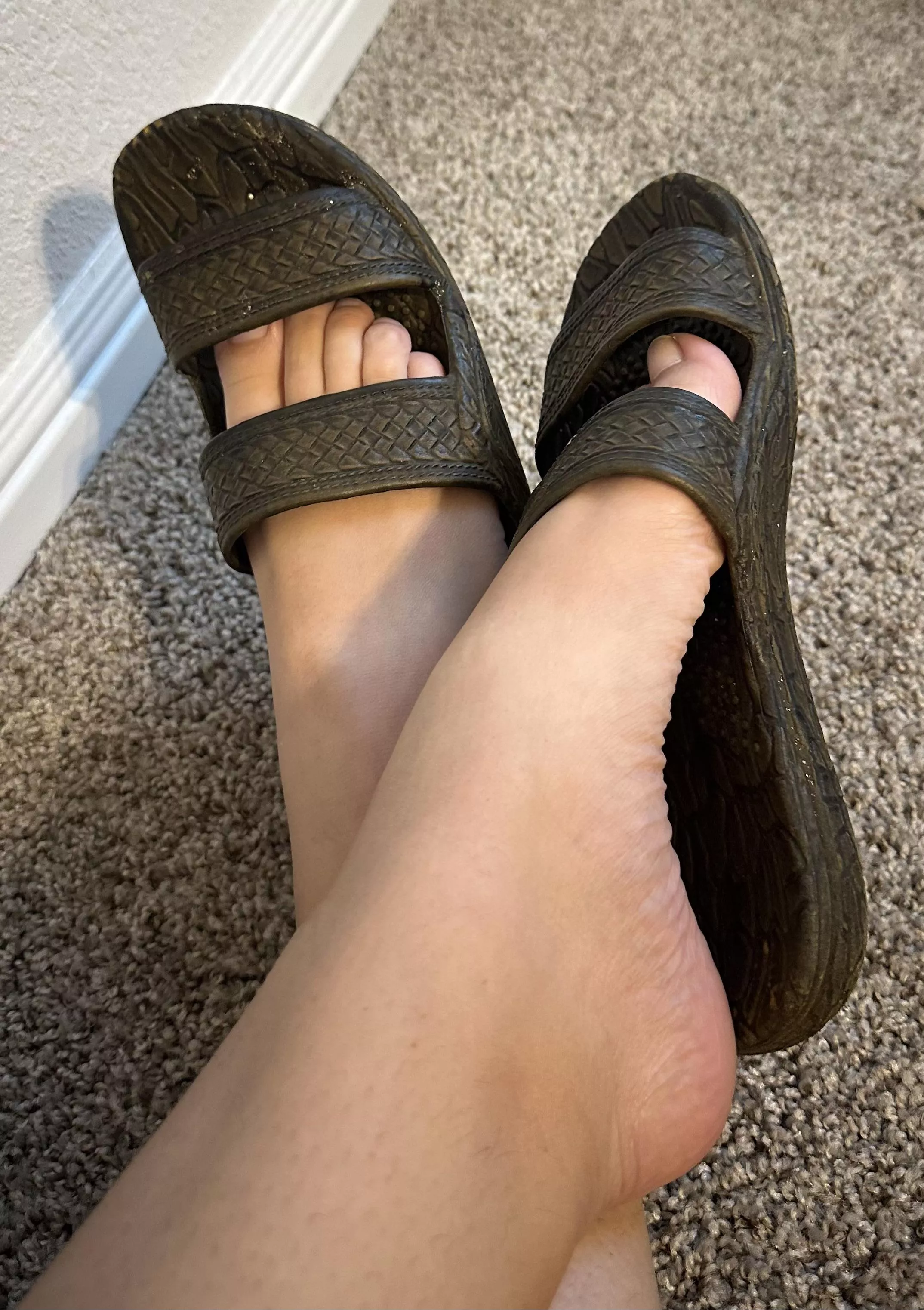 My sandals are so worn