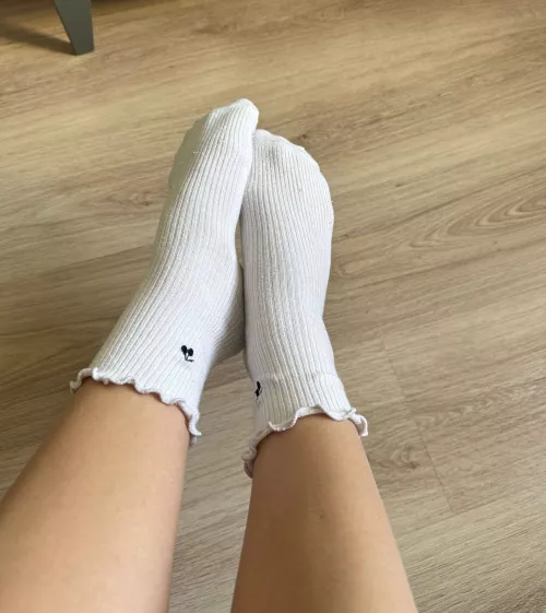 My white cute socks for a cold evening