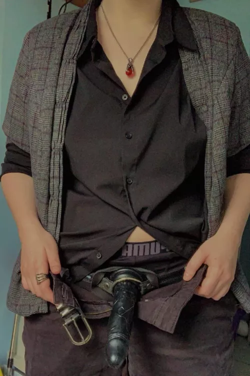 oh, uhhh, i just always wear it. yknow, just in case 