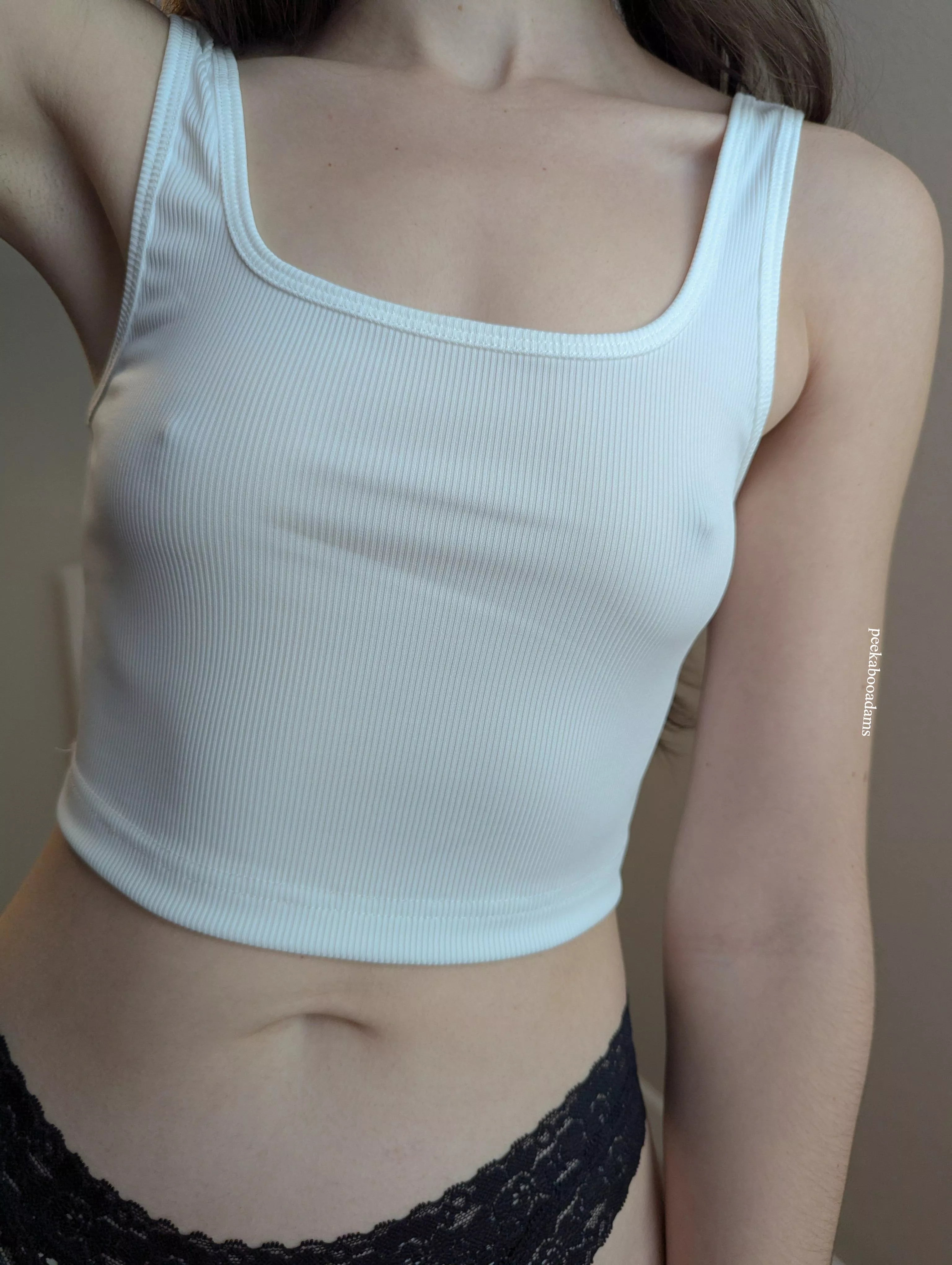 Plain white tank tops never get old