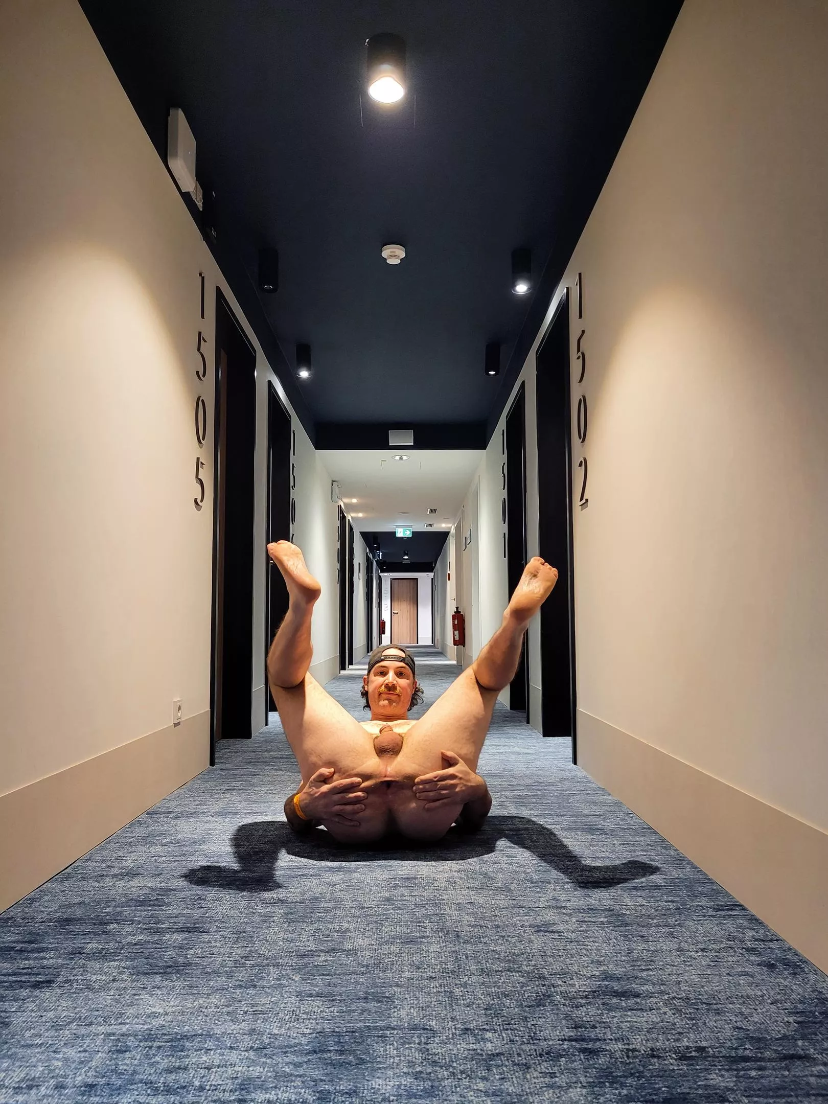 Public hotel hallway!